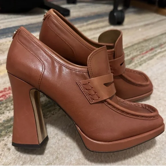 Sam Edelman Brown Heeled Loafers - Picture 10 of 10